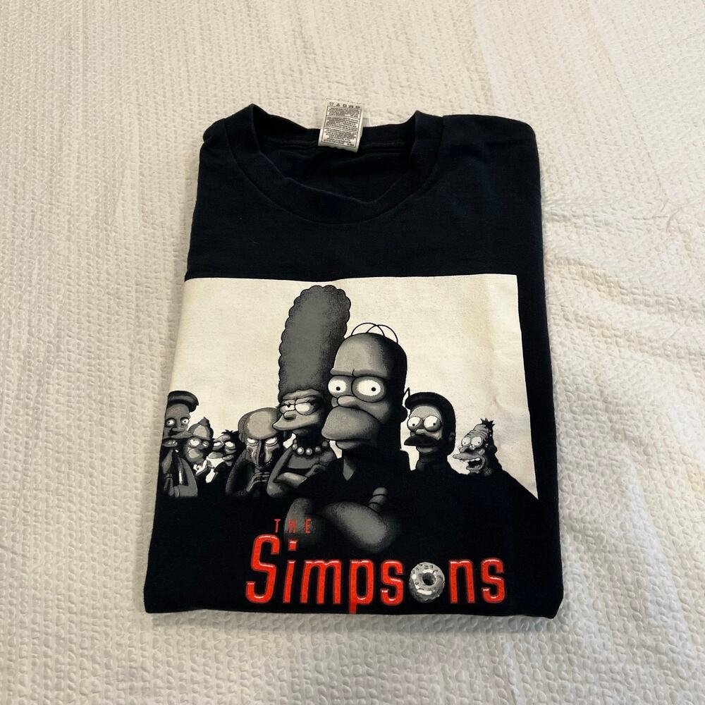 The simpsons sopranos black t shirt Large youth